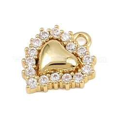 Brass Micro Pave Cubic Zirconia Pendants&nbsp;KK-I352-18G