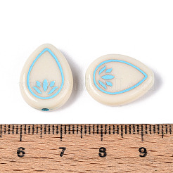 塗装された不透明アクリルビーズ  ティアドロップ  ライトスカイブルー  17x13.5x5mm  穴：1.8mm  約581個/500g&nbsp;OACR-T029-02V