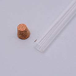 ガラス試験チューブ  木製ストッパー付き  透明  156mm&nbsp;CON-WH0072-63B