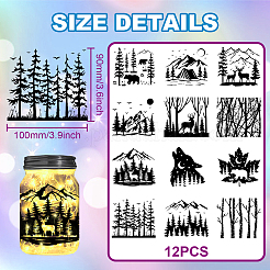 12 Style Silhouette Paper&nbsp;AJEW-WH0345-0005