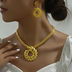 Aluminum Alloy Leafy Branch Jewelry Set&nbsp;VN1366