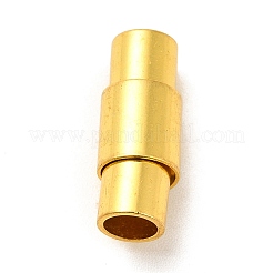 真鍮製マグネチックネジ式クラスプ  コラム  ミックスカラー  15x6mm  穴：4mm&nbsp;X-MC078-M