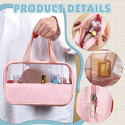 9Pcs 3 Colors PVC Clear Window Cosmetic Bag&nbsp;AJEW-GW0001-14