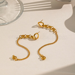 304 Stainless Steel Chain Tassel Stud Earrings for Women&nbsp;IO3537-1