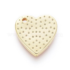 真鍮製エナメルチャーム  ハート  ゴールドカラー  レッド  13x13x2mm  穴：1.2mm&nbsp;KK-F805-01C-02