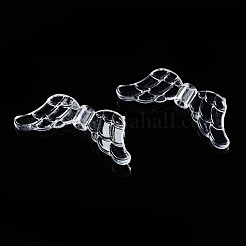 Transparent Clear Acrylic Faceted Wing Beads&nbsp;X-TACR-R1