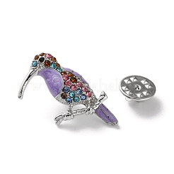 Woodpecker Platinum Zinc Alloy Enamel Pin&nbsp;JEWB-D068-02P-02