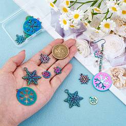 12Pcs 6 Style Rainbow Color Alloy Pendants&nbsp;sgFIND-SZ0005-79