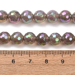 Electroplated Natural Agate Beads Strands&nbsp;G-B191-A07-8mm-03