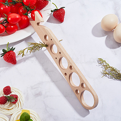 ブナ材パスタ計量器オーブンラックプッシュプルツール  野菜剥がし器  葉取りハーブ剥離  モカシン  275x47x9.5mm&nbsp;AJEW-WH0481-277