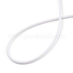 韓国のワックスポリエステルコード  ホワイト  1mm  約85ヤード/ロール&nbsp;YC1.0MM-16