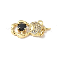 Brass Micro Pave Cubic Zirconia Pendants&nbsp;KK-Q068-04C