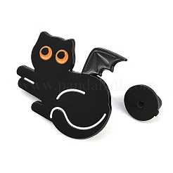Halloween Cat Bat Enamel Pins&nbsp;JEWB-B041-05B