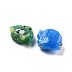 手作りランプワークビーズ  ペンギン  ミックスカラー  14~17x19~22x7.5~9mm  穴：2mm&nbsp;LAMP-I024-07