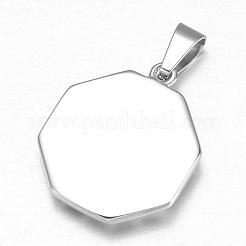 風水 316 サージカルステンレスペンダント  陰陽  アンティークシルバー  29x24x5.5mm  穴：4x8mm&nbsp;STAS-P039-094AS