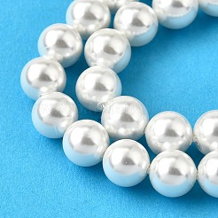 虹メッキシェルパールビーズ連売り  グレードA  ラウンド  古いレース  6mm  穴：1mm  約62個/連  16インチ&nbsp;BSHE-L025-02-6mm