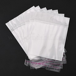 長方形セロファンバッグ  ホワイト  12x7.5cm  一方的な厚さ：0.1mm  インナー対策：7.5x7.5のCM  穴：6mm&nbsp;X-OPC-F001-03E