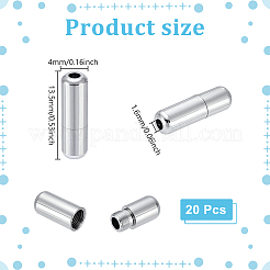 真鍮製ネジ留め具20個  コラム  プラチナ  13.5x4mm  穴：1.6mm&nbsp;KK-NB0004-16