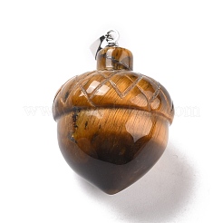 Natural Tiger Eye Pendants&nbsp;G-M393-01P-03