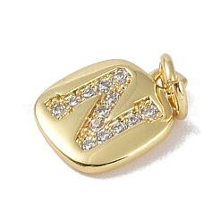 Rack Plating Brass Micro Pave CLear Cubic Zirconia Charms&nbsp;KK-E110-14G-N