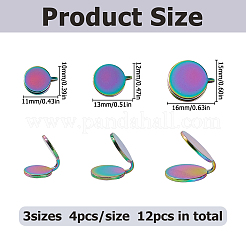 12Pcs 3 Styles 304 Stainless Steel Cuff Earrings&nbsp;EJEW-HS0001-36RC