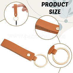 10Pcs 5 Colors PU Leather Keychain with Iron Belt Loop Clip for Keys&nbsp;KEYC-CL0001-07B