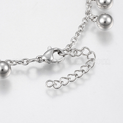 Tarnish Resistant 304 Stainless Steel Anklets&nbsp;AJEW-G016-02P