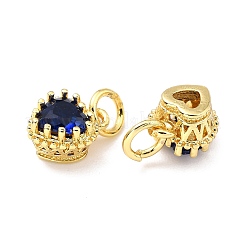 Brass Micro Pave Mixed Color Cubic Zirconia Pendants&nbsp;ZIRC-D120-02G-06