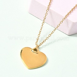 304 Stainless Steel Pendant Necklaces for Women&nbsp;NJEW-U040-02C-G