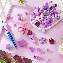 92Pcs Transparent Silicone Focal Beads&nbsp;SIL-TA0002-85C