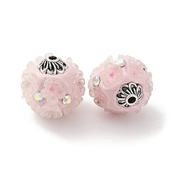 Handmade Resin Indonesia Round Beads&nbsp;IPDL-P005-21AS-02