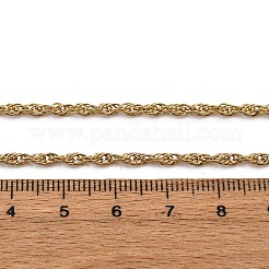 2.5MM 304 Stainless Steel Rope Chain Necklaces&nbsp;NJEW-T016-26G
