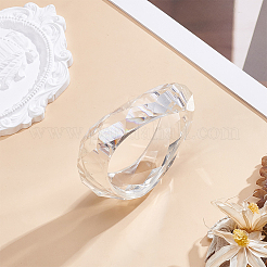 Transparent Resin Bangles for Women&nbsp;BJEW-WH0016-106