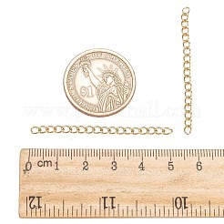 イオンプレーティング(IP) 304 ステンレス チェーン エクステンダー  18KGP本金メッキ  40mm&nbsp;STAS-E104-42G-03