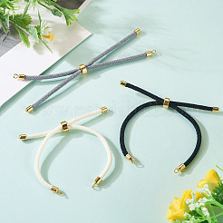 3Pcs 3 Colors Round Nylon Twisted Cord Slider Bracelet Making&nbsp;MAK-TA0001-32