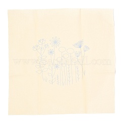 DIY刺繡セット  模造竹刺繡フレームを含む  鉄製ピン  刺繡布  綿のカラフルな刺繡糸  花柄  30x30x0.05cm&nbsp;DIY-P021-C03