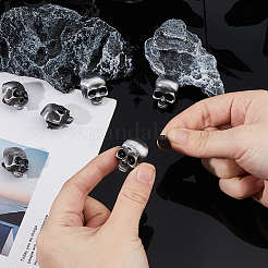 4Pcs Skull Alloy Brooches&nbsp;AJEW-FH0005-58A
