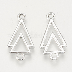 合金リンクコネクター  三角形  プラチナ  24x12x1.5mm  穴：1.5mm&nbsp;PALLOY-S110-12