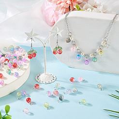 80Pcs 8 Style Transparent Acrylic Pendants&nbsp;PALLOY-TAC0201