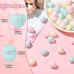 45Pcs 3 Colors Rubberized Style Opaque Acrylic Beads&nbsp;OACR-CJ0002-56