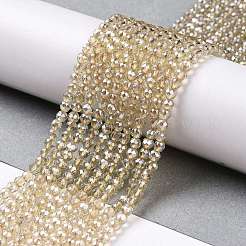 Transparent Electroplate Glass Beads Strands&nbsp;X1-GLAA-H021-01B-PL02