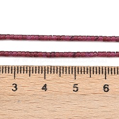 天然石ガーネットビーズ連売り  ディスク  ヒシビーズ  1.5~2x1~1.5mm  穴：0.5mm  約334個/連  15.55''（39.5センチメートル）&nbsp;G-K399-A03-01