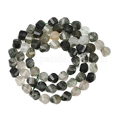 Natural Green Rutilated Quartz Beads Strands&nbsp;G-P611-C23-01