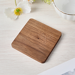 ブラックウォールナットウッドカップマット1枚  スクエアコースター  ココナッツブラウン  88x88x10mm&nbsp;WOOD-DJ0001-21