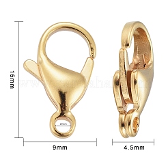 304 Stainless Steel Lobster Claw Clasps&nbsp;STAS-H352-01G-G