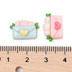 オペーク樹脂カボション  ミックスカラー  封筒  10x15.5x6mm&nbsp;CRES-M037-05F