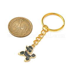 合金エナメル ペンダント キーチェーン  鉄のリング付き  犬と猫と魚の骨  ゴールドカラー  7.3~7.5cm&nbsp;KEYC-JKC00568