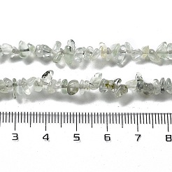 天然サパー 7 ルチルクォーツチップビーズネックレス 男性用 女性用  ステンレススチール製のロブスタークロウ留め金とステンレススチール製のチェーンエクステンダー付き  ステンレス鋼色  15.87~16.14インチ（40.3~41cm）&nbsp;NJEW-G159-01Q