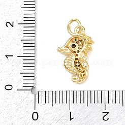 Brass Micro Pave Cubic Zirconia Pendants&nbsp;KK-H525-01D-G