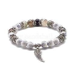 Round Mixed Gemstone Beads Energy Stretch Bracelet for Girl Women&nbsp;BJEW-JB06965